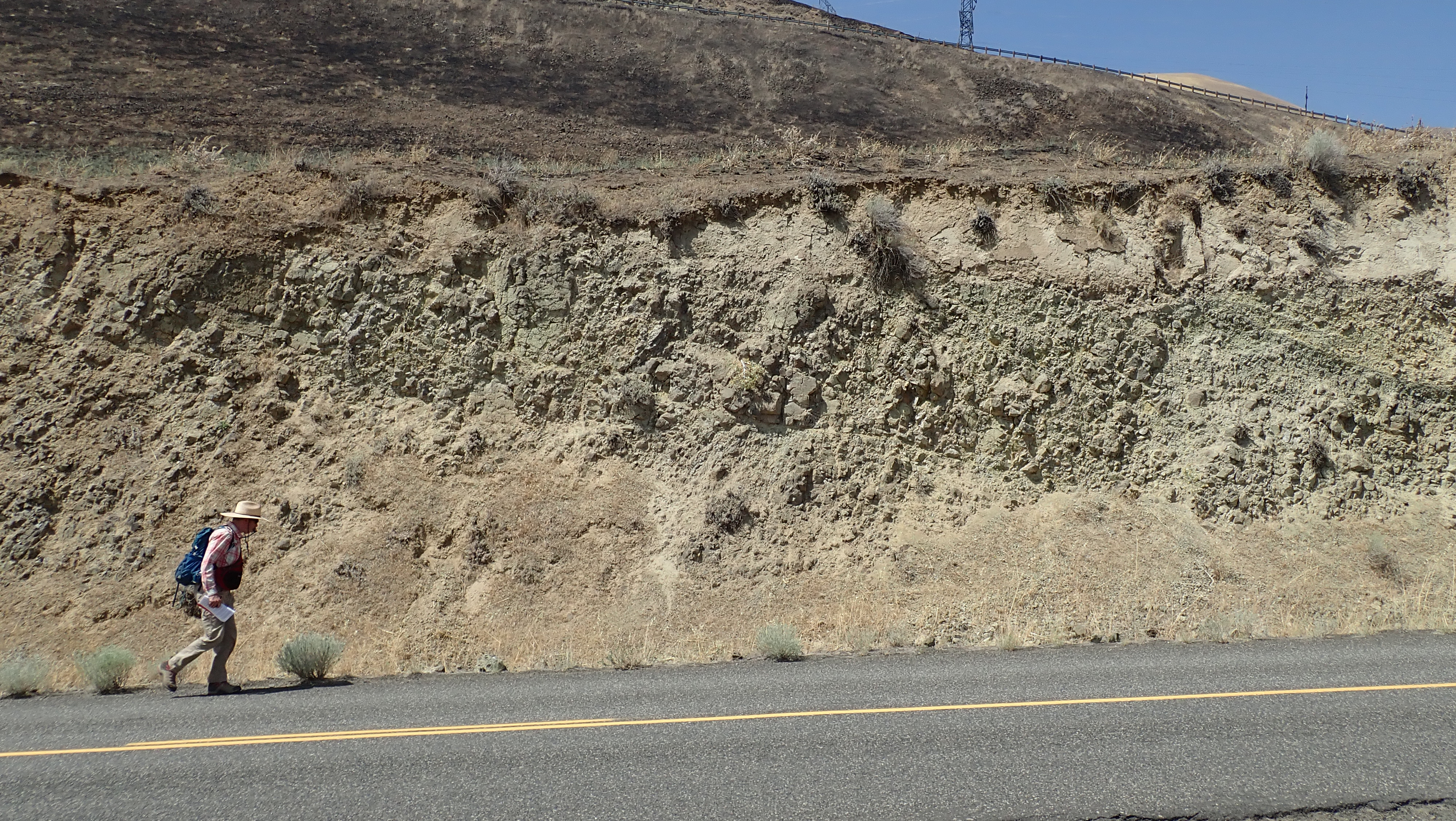 old landslide deposits, Andrew Meigs for scale